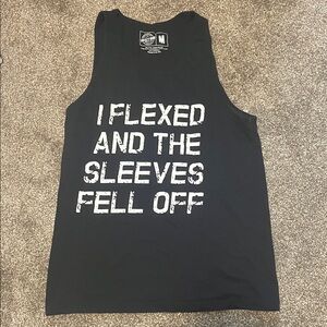 Crazy Dog T-Shirts Black Tank with White Slogan